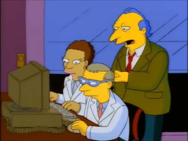 Simpsons Boss Watching Employee Work — Simpsons meme