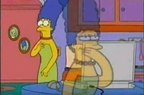 Marge Simpson Admires Her Own Reflection — Simpsons meme