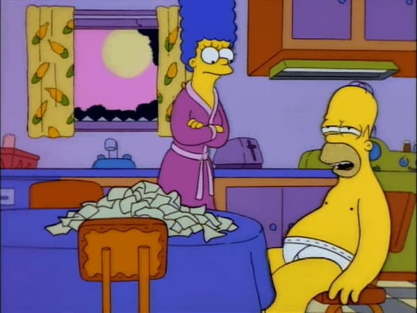 Marge Disapproves Of Homer And His Money — Simpsons meme