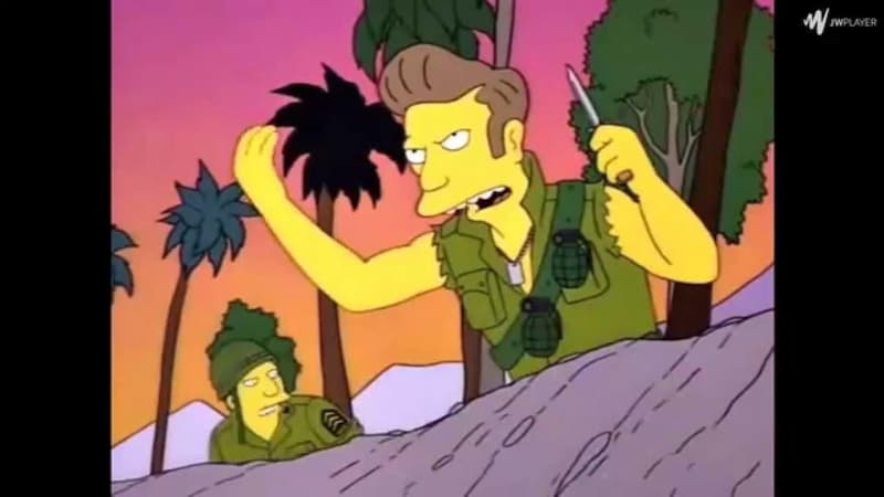 McBain Takes A Scalp On The Battlefield — Simpsons meme