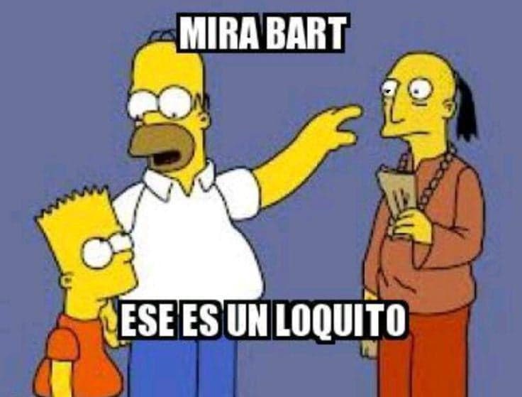 Homer Points Out The Crazy Person To Bart — Simpsons meme