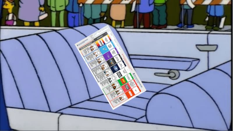 Moe Tosses The Argentine Election Ballot Out — Simpsons meme