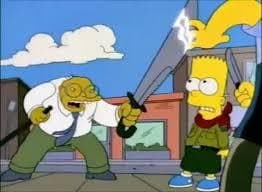 Burns Takes a Shot at Bart — Simpsons meme
