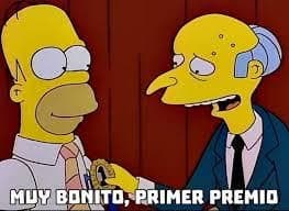Muy Bonito, Primer Premio — meme de Simpsons