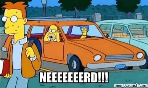 Simpsons Nerd Reaction — meme de Simpsons