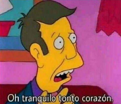Skinner Tells His Foolish Heart to Calm Down — Simpsons meme