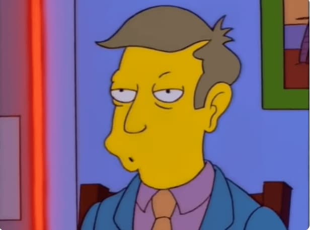 Skinner Con Expresión De No Le Importa Nada — meme de Simpsons