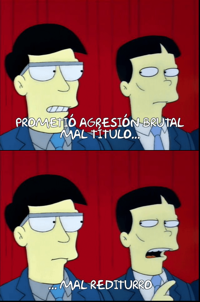 Simpsons Agresión Brutal Mal Título
