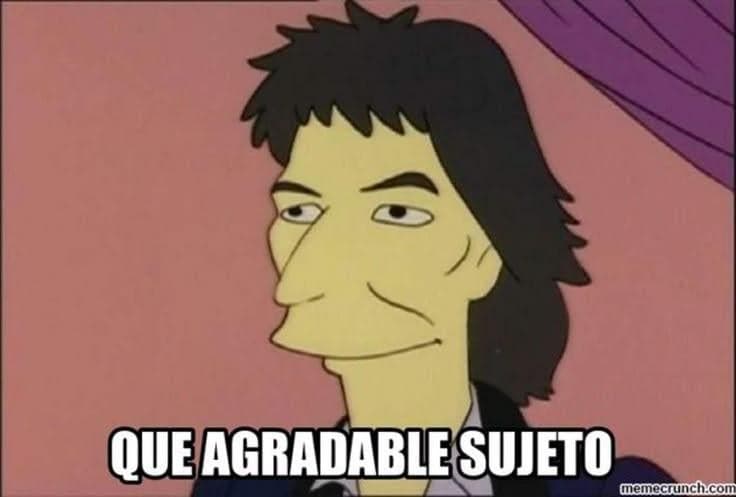 Simpsons Que Agradable Sujeto — meme de Simpsons