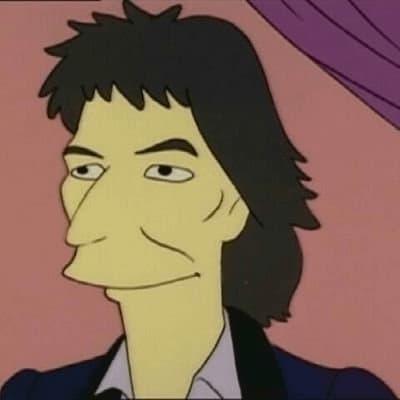 Ronnie Wood's Knowing Simpsons Smirk