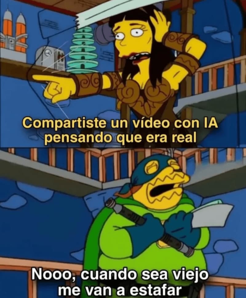 Medieval Man Got Scammed by AI Video — Simpsons meme