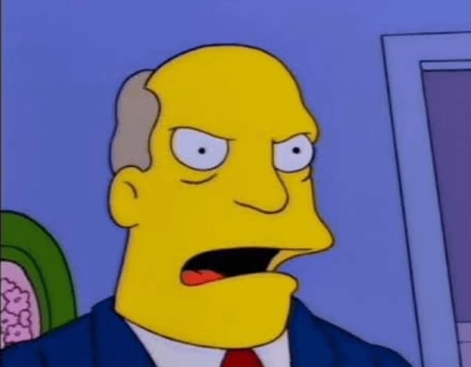 El Superintendente Chalmers No Lo Puede Creer — meme de Simpsons
