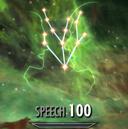 Árbol De Habilidades De Oratoria Nivel 100 Desbloqueado — meme de Skyrim Skill