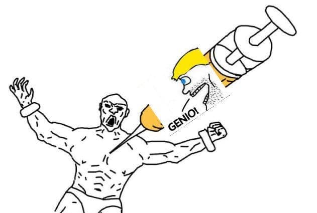 Wojak Gets Brain-Stabbed with Geniol — Wojak meme