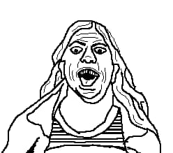 Trad Girl Screams in Pure Rage — Wojak meme